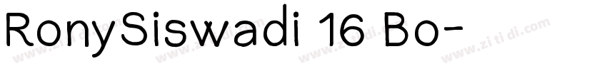 RonySiswadi 16 Bo字体转换